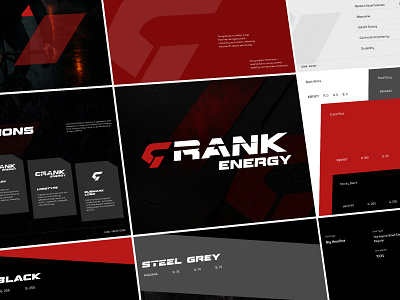 CRANK ENERGY Energy Sport Drink Visual Identity Brand Guideline ads bold brand book brand guideline color design elegant energetic drink energy drink graphic design logo marketing modern professional sport sport branding sport drink sport logo template visual identity