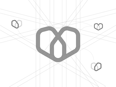 Love and Home logo (structure) heart home logo logo design logo mark love