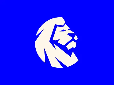 Lion Head LogoMark animal bold branding clean corporate emblem graphic design identity illustration lion logo logo design mark modern print sport vector visual identity