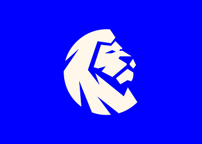 Lion Head LogoMark animal bold branding clean corporate emblem graphic design identity illustration lion logo logo design mark modern print sport vector visual identity