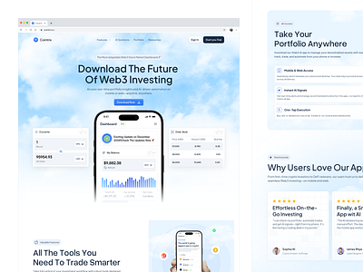 SaaS Web3 Investment Landing Page - Features Page analytics tools blockchain crypto investment digital assets feature page fintech fintech saas investment platform landing page minimalist saas saas features startup website uidesign uxdesign wallet connect web3 web3 design website