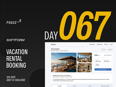 Vacation Rental Booking - DailyUIChallenge 100daysui branding dailyui dailyuichallenge design illustration logo ui uiux website