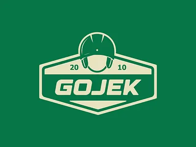 Gojek Retro Logo Design badge logo branding creative design flat design graphic design icon illustration logo mascot design retro logo ui ui ux vector vintage logo
