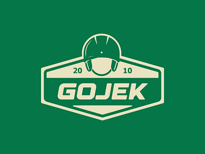 Gojek Retro Logo Design badge logo branding creative design flat design graphic design icon illustration logo mascot design retro logo ui ui ux vector vintage logo