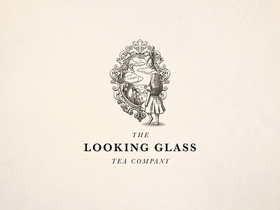 The Looking Glass Tea Company branding cbd design food graphic design illustration logo packaging retro tea vector vintage