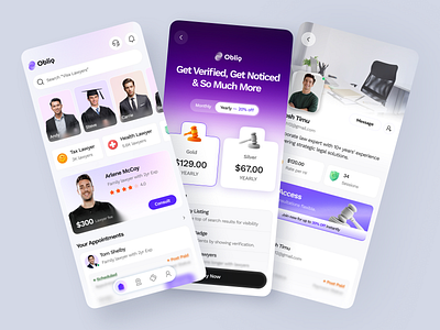Legal Services App app design app ui defense attorney design ios app law app law consulting lawyer legal adviser legal services app legal support legal tech mobile app mobile ui product design saas ui user interface