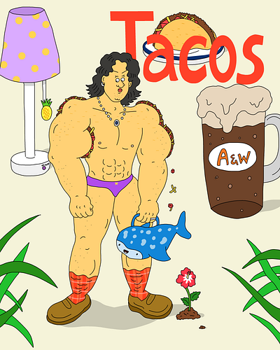 Tacos branding character design food graphic design icon illustration