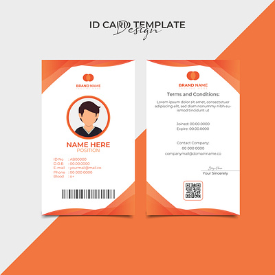 Modern Corporate ID Card Template Design creative id