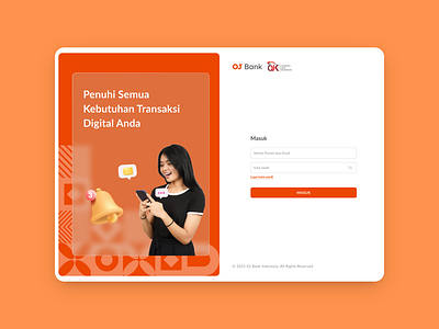 OJ Bank Login Page banking finances login login page ui website
