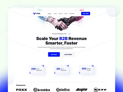 B2B Revenue Generation – Fintech Landing Page Concept b2b b2b landing page b2b website b2b website design business to business website saas saas website saas website design website design