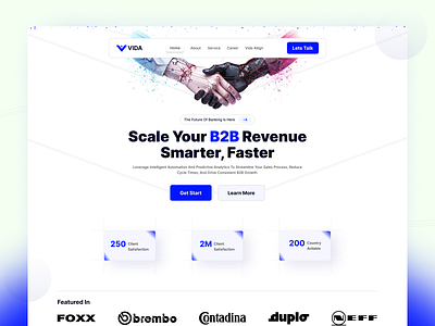 B2B Revenue Generation – Fintech Landing Page Concept b2b b2b landing page b2b website b2b website design business to business website saas saas website saas website design website design