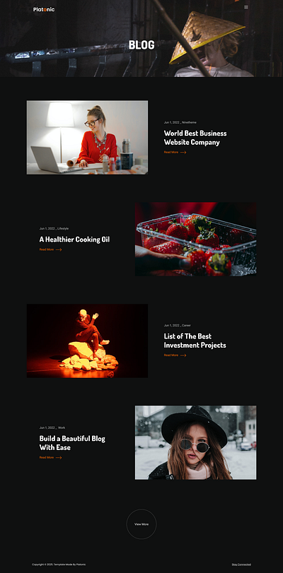 Blog & Blog Details Page agency articles blog blog details design gray design illustration minimal news articles ui ui design