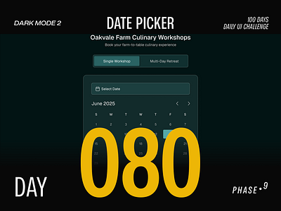 Date Picker - DailyUIChallenge 100daysui branding dailyui dailyuichallenge design illustration logo ui uiux website