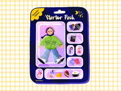 Starter Pack Illustration: Illustrator Edition art gear art life art vibes artist starter pack character design digital art digital illustration illustration illustrator illustrator life procreate procreate art starter pack