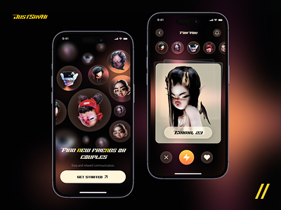 Dating Mobile iOS App Design android app app design concept app design template app interface dark theme dashboard dashboard design dating dating app design ios mobile mobile app mobile ui modern design online ui ux