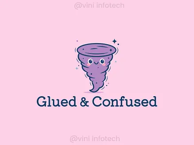 Glued & Confused Logo graphic design logo