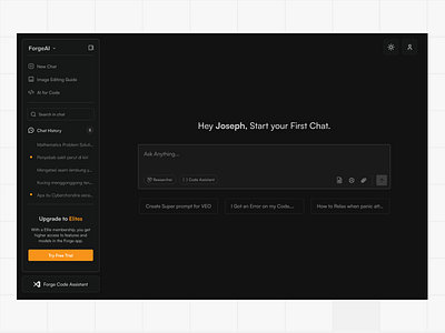 Artificial Intelligence ai ai chat cards product card ui uiux upgrade
