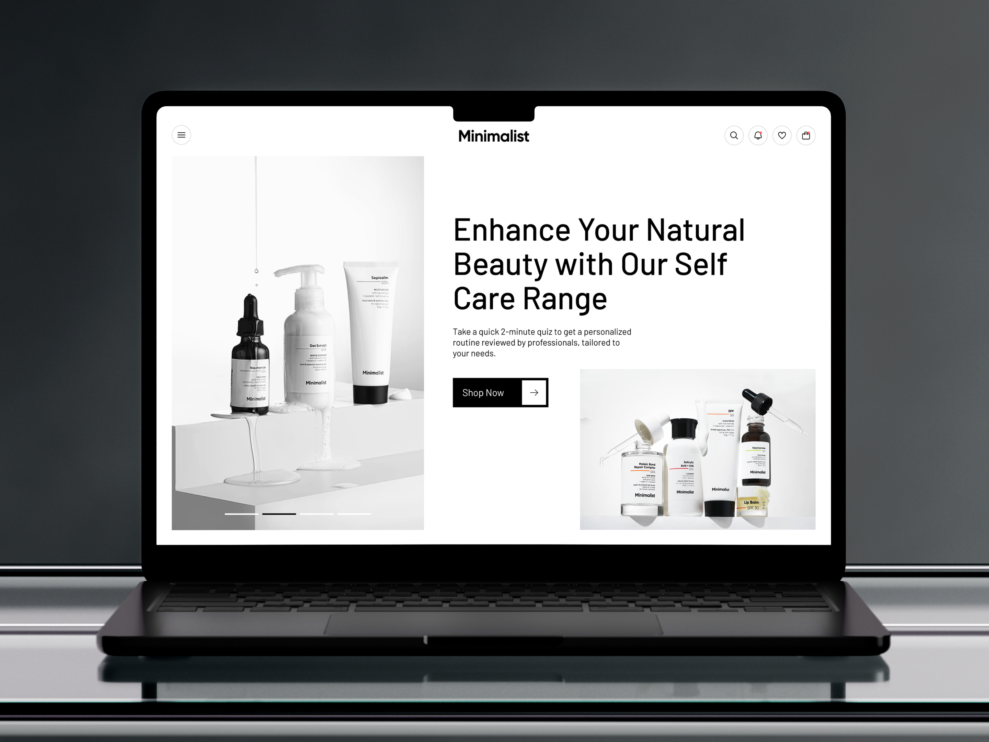 Ecommerce Beauty — Minimalist Website Design branding collection page cosmetic ecommerce ecommerce platform ecommerce website fashion landing page minimalist web design minimalist website modern online platform skincare ui web design web ui website design website redesign website ui wellness