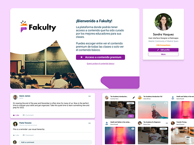 Fakulty | Educational Platform to organize class content app design ui ux web web design