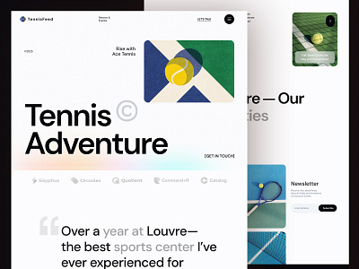 Tenista – Sport & Tennis Landing Page Design 3d ai agents ai agents landing page athletic website ux bold typography layout clean interface design editorial web design facility promotion layout fitness booking ui minimal sport ui modern sports ui recreation center webflow sport landing page sports instructor page tennis academy landing page tennis club website ui