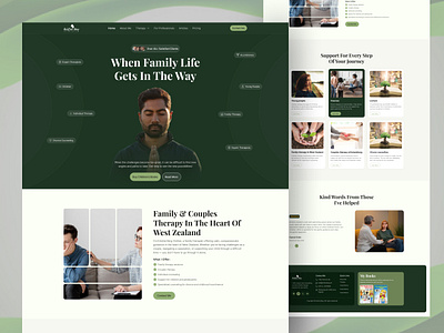 Mental Health & Therapy Platform Website Design doctors graphic design mental health modern design therapy ui uiux useer ux web website