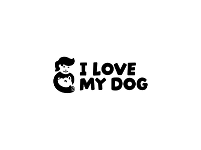Love dog logo animal logo brand branding design dog dog logo elegant graphic design hugs logo logo design logo designer logodesign logodesigner logotype modern negative space negative space logo pet pet logo