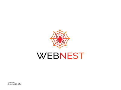 Webnest Logo – Modern Spider-Web Emblem for Tech Brands logo for sale