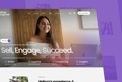 Melissa Personal Landing Page figma ui framer framer website landing page landing page layout landing page ui landing page ui design ui webflow website design website development website ui website ux ui