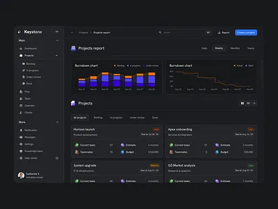 Keystone workflow dashboard b2b dark dashboard data design design system flat home layo navigation page product saas stats studio ui ux website workflow