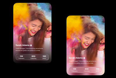 Just for fun card profile card ui