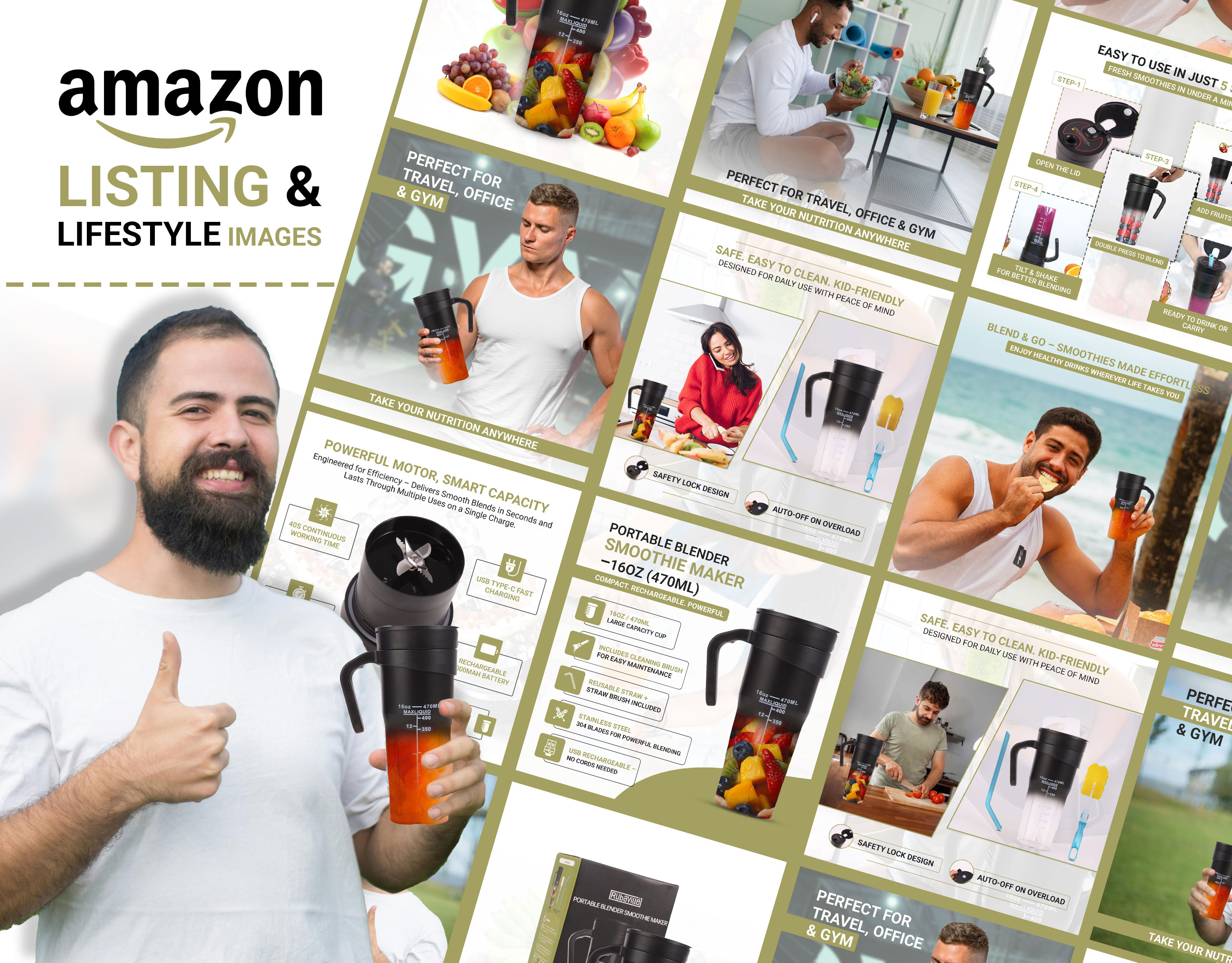 Example of Amazon Listing Images & Ebc A+  Content