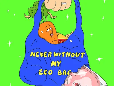 eco bag branding character design graphic design icon illustration