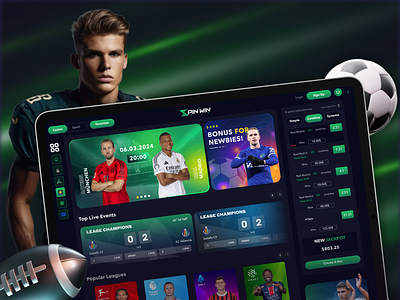 Premium Sports Betting UI for a Modern iGaming Experience bettinginterface casino design fantasybetting gambling gamblingdesign gamedesign gamingstudio greencolor modernui onlinecasino productdesign slots sportsbetting sportsbook sportsbookdesign uiux webdesign