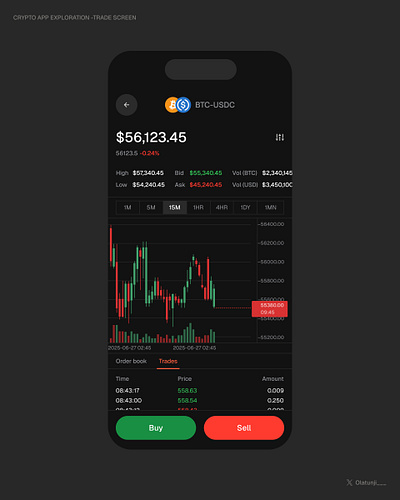 Currency trading interface app branding crypto design graphic design illustration logo typography ui ux vector