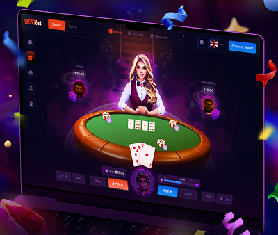 Poker Game - Interface card game casino crypto poker gambling game interface game table gaming interface live poker online casino online poker poker poker design poker game poker site poket table ui ui poker ux web design