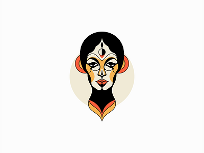 Mystical Goddess Logo Design beauty branding design emblem face fashion goddess icon identity illustration lines logo mark spiritual symbol vector woman