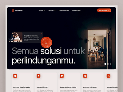 Landing Page - Insurance Part II card clearn company family insurance landing page life motion study case ui ux