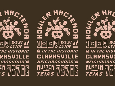 Howler Hacienda Address austin cactus design howler howler bros howler brothers illustration retail skull texas texture typography