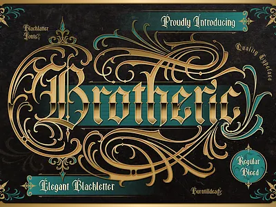 Brotheric custom font font font design font style free font logo font ornate font