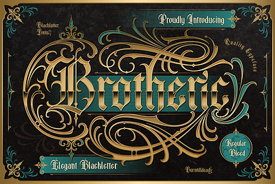 Brotheric custom font font font design font style free font logo font ornate font