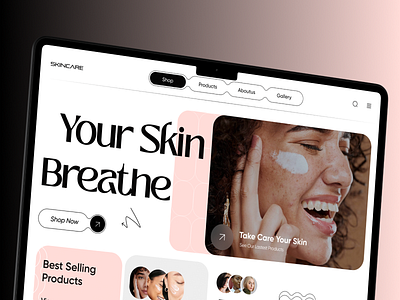 Skin Care Products Web Design cosmetics cosmetics store design ecommerce face care makeup medical care online retailer online shop personal care product page design self care shopify shopify website skin care ui ux web web design website