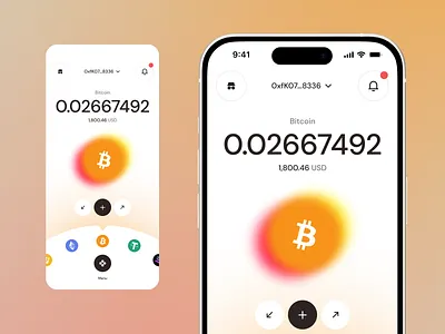 Mobile App – Minimal Crypto Wallet UI android app design bitcoin blockchain cruptocurrency crypto crypto app crypto wallet defi ethereum fintech interface ios mobile app mobile app design nixtio product design trading web3
