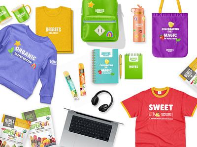 Organic Freezies Swag Pack Design graphic design merch mock up snack