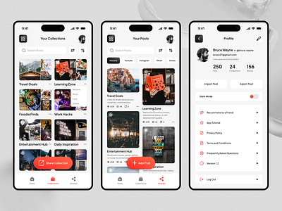 LinkHaven | Mobile App Design app bookmark branding collection design keeper link management mobile organizer productivity save service share stash suarasa ui url website