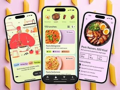 Recipe Book Mobile App UI Design app design app interfaces application ui card ui mobile mobile app design mobile app ui mobile ui ui design ui ux design