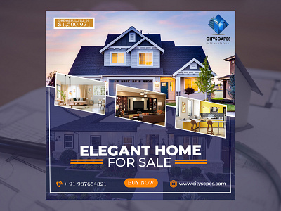 Real Estate Post design Photoshop elegant home graphic design make your dream house photoshop real estate