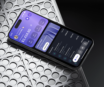 Mobile Finance App - Homescreen banking design digital banking finance app fintech fintech app fintech design homescreen interface ios mobile mobile application mobileapp money management product design transactions ui uiux ux