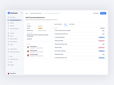 Preventive Maintenance - Inventory Saas consumer inventory maintenance preventive product design retailer saas ui design warehouse management webapp