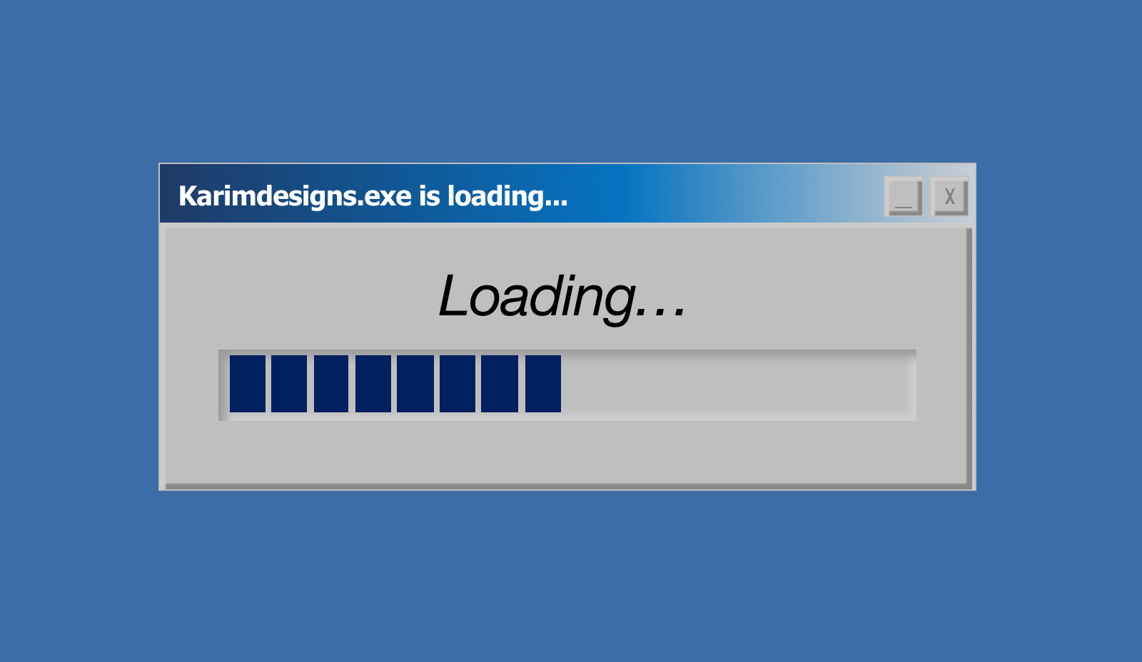 Daily UI - Loading (Windows XP edition) by Karim A on Dribbble