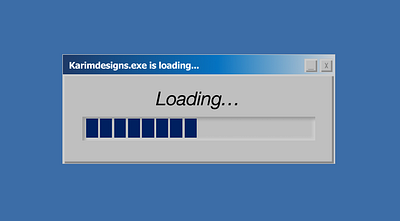 Daily UI - Loading (Windows XP edition) dailyuichallenge design figma ui uiux ux uxdesign